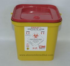 Tıbbi Atık Kovası 3 Lt