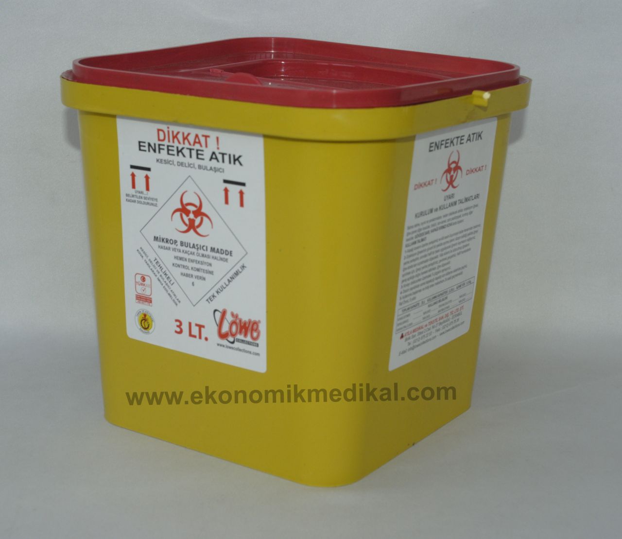 Tıbbi Atık Kovası 3 Lt