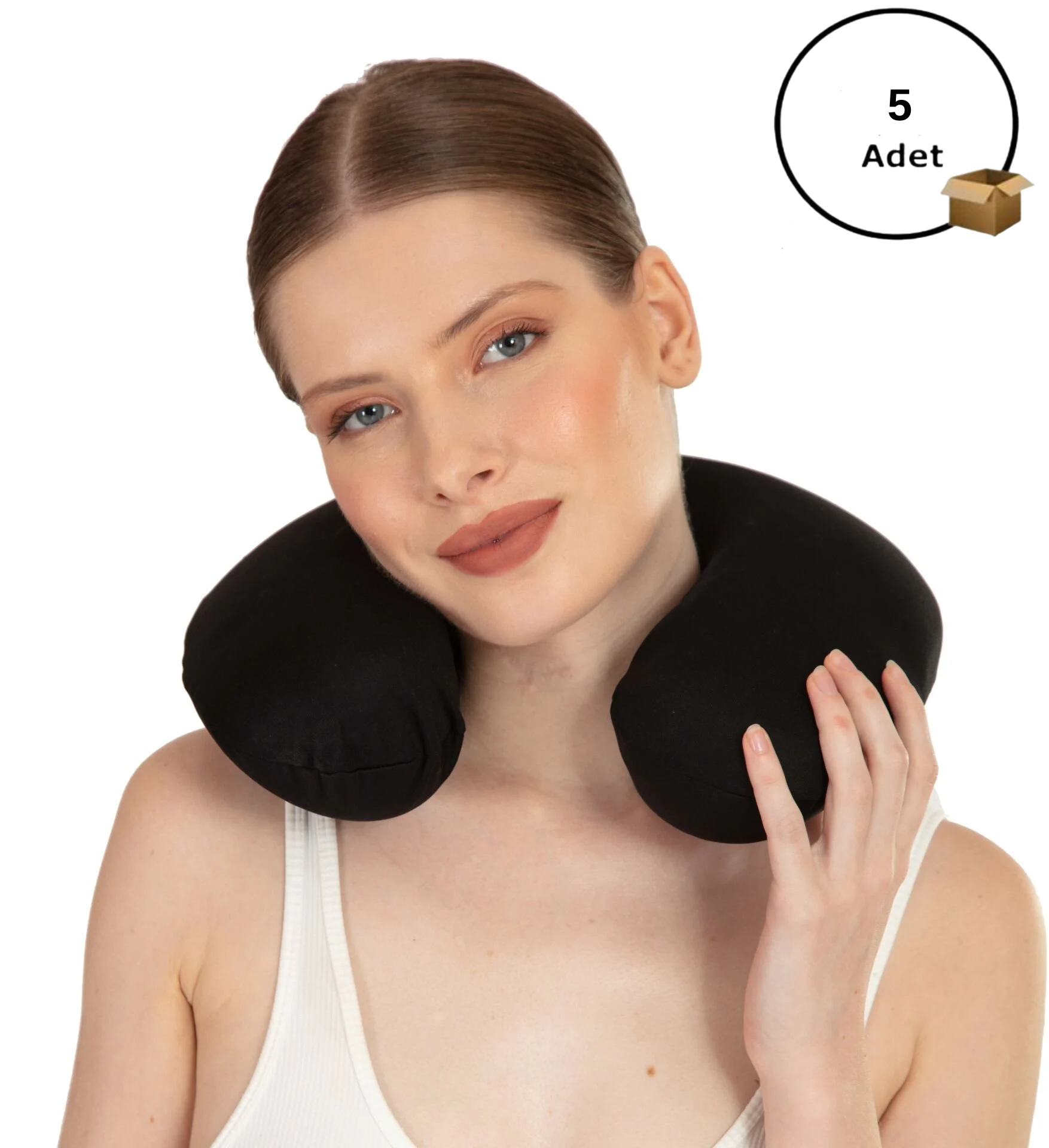 Seyahat Yastığı Visco Siyah ( 5 Adet )