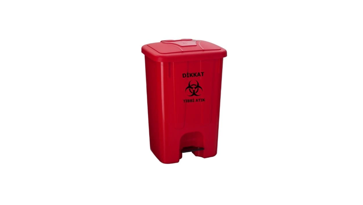 Tıbbi Atık Kovası 40 LT Pedallı