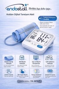 Endostall Koldan Dijital Tansiyon Aleti – Türkçe Konuşma Özellikli Otomatik Tansiyon Ölçer (YK-BPA7)
