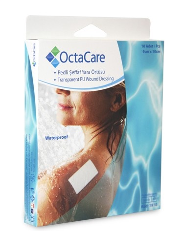 Octacare Su Geçirmez Pedli Şeffaf Yara Örtüsü 9x10 cm