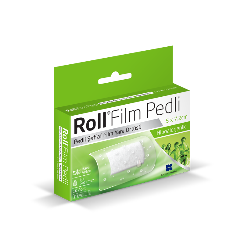 Roll Film Pedli Şeffaf Yara Örtüsü ( 5x7,2 cm ) (10'lu Kutu)