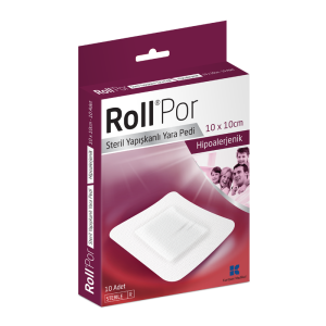 Roll Por Steril Yapışkanlı Yara Bandı ( 10x10 cm ) (10'lu Kutu)